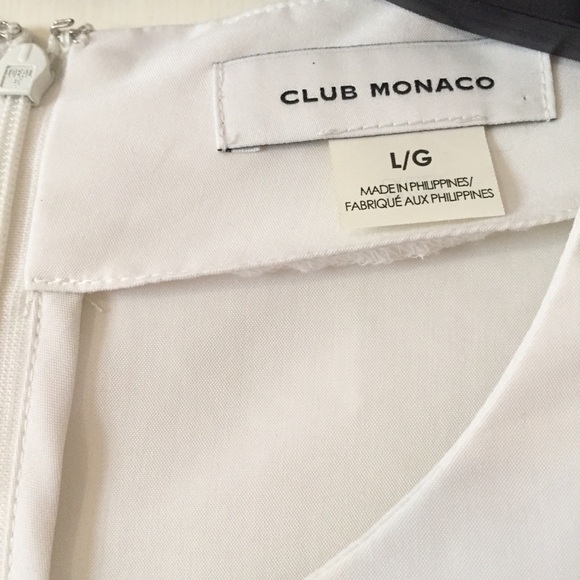 Club Monaco White Drape Front Blouse - Picture 5 of 7
